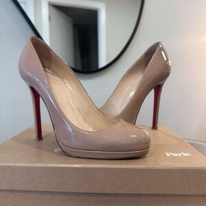 Christian Louboutin Nude Patent Leather Heels